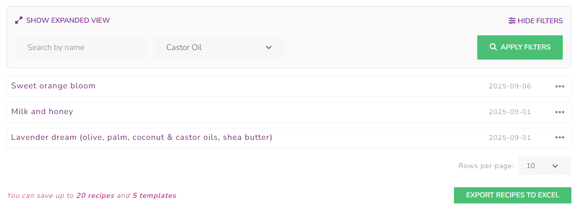 The Cosmetics Lab Soap Calculator - print QR code